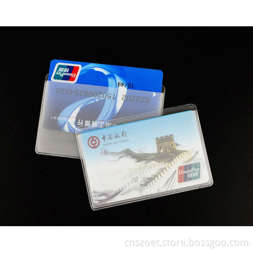 Special Plastic Clear Avoid/Anti Your Card Being Degaussed Card Sleeve, ID Card Sleeve, Credit/Bank/ATM Card Sleeve/Cover/ Holder